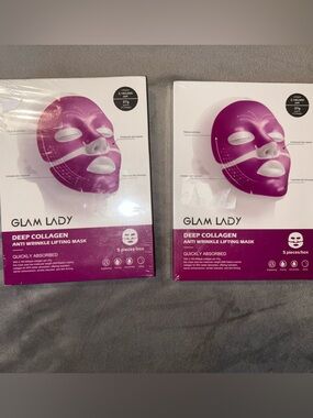 Glam Lady Deep Collagen Anti-Wrinkle Lifting Mask - two boxes/10 masks.